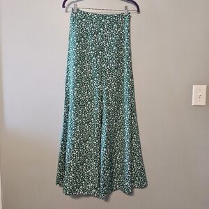 Clearance! SHEIN Green Floral Maxi Skirt